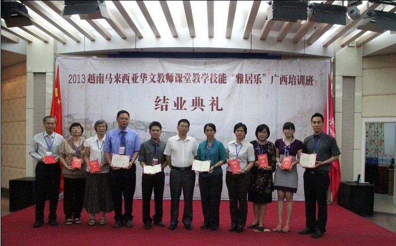 吕俊峰副处长为学员颁发结业证书并合影