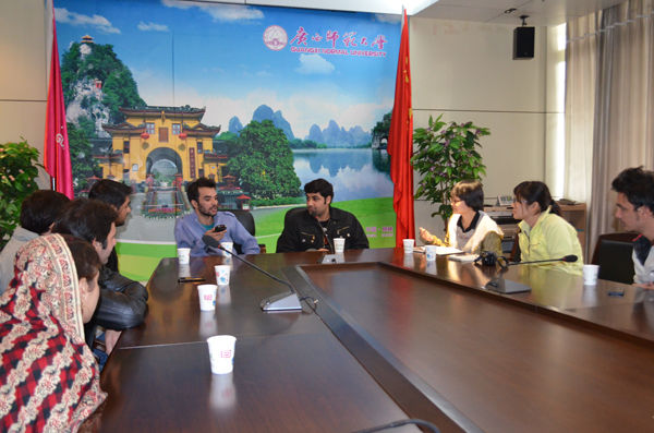 采访现场